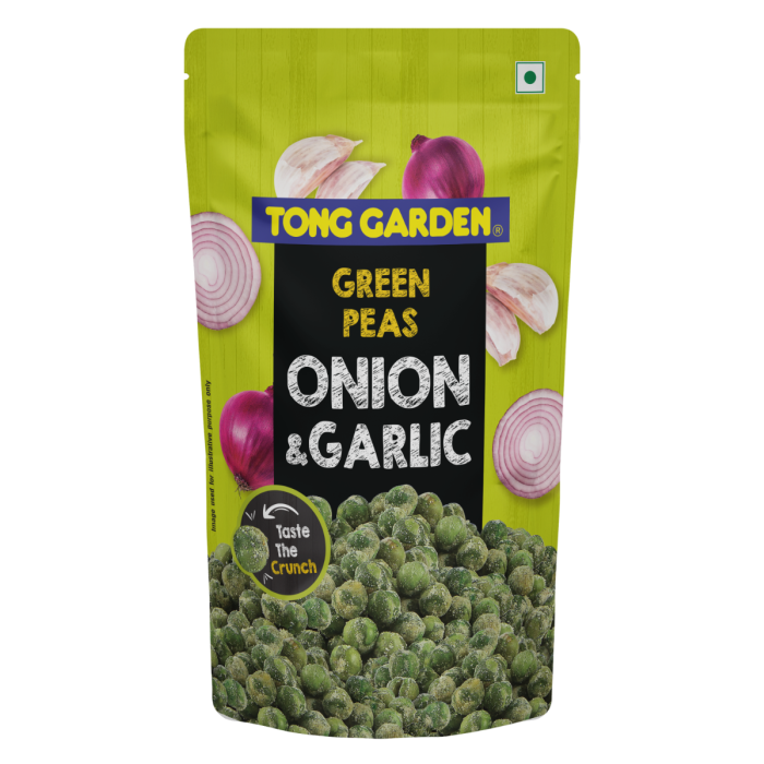 # 80g Onion & Garlic Flavour Green Peas