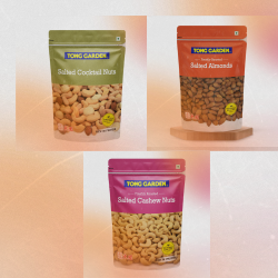 Tong Garden Assorted Nuts - Salted Almond, Salted Cashew, Salted Cocktail 380*3